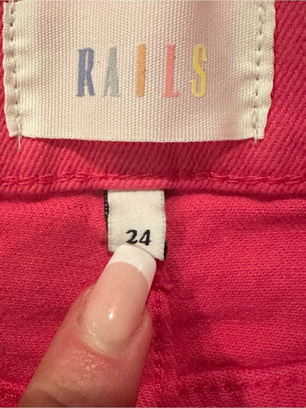 Rails The Canyon Button-Front Denim Mini Skirt Pink  Size 24 - Picture 7 of 9